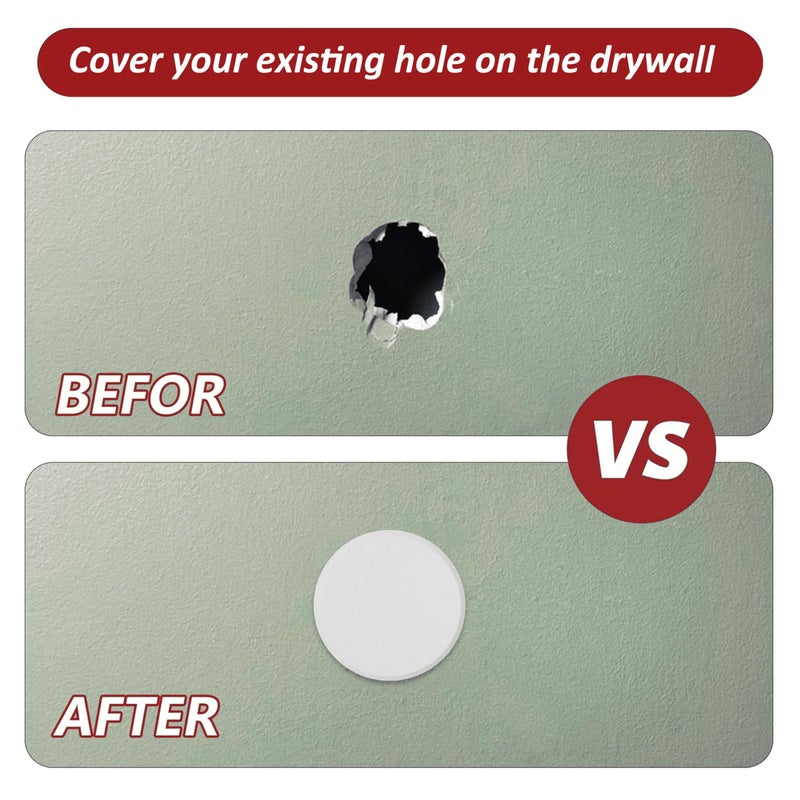 WideskallÂ® White Round Door Knob Wall Shield Self Adhesive Protector (3" inch Standard Size, 2.0, Count) - Image 4